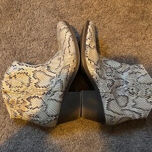 Snakeskin Ankle Boots